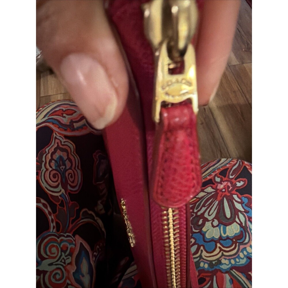 Coach North South Crossbody Bag-Red w/ Adjustable Strap Gold Hardware.Excellent! - Picture 12 of 16